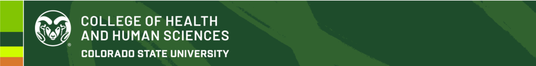Colorado State University College of Health and Human Sciences header image